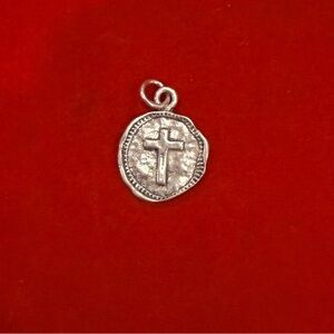 Sterling Silver Cross “Stamp” Pendant